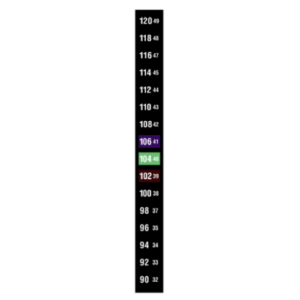 16 EVENT LIQUID CRYSTAL REVERSIBLE THERMOMETERS RANGE C: 90 - 120F (10 PACK)