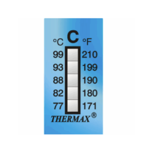 THERMAX 5 LEVEL IRREVERSIBLE STRIP RANGE C: 171-210F (10 PACK)